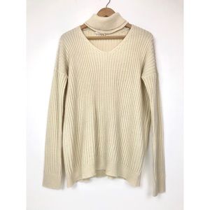 B-Sharp Oversized Turtleneck Strap Sweater Sz M